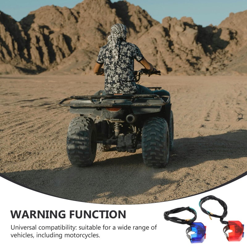 Motorcycle Handlebar Mount Switch Turn Signal Control Emergency Lamp Push Button - Image 4
