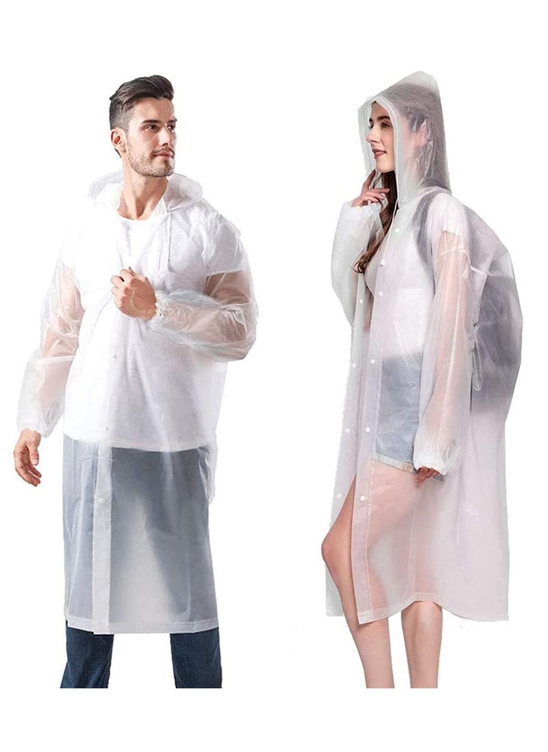 Arabest Raincoat Rain Poncho for Adults, EVA Rain Poncho for Women and Men Reusable Raincoat Jacket Packable Raincoat for Family Fishing/Travel/Emergency/no PVC with Hood and Elastic Sleeveng  - Image 1