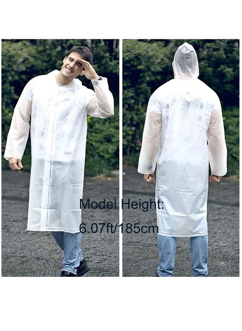 Arabest Raincoat Rain Poncho for Adults, EVA Rain Poncho for Women and Men Reusable Raincoat Jacket Packable Raincoat for Family Fishing/Travel/Emergency/no PVC with Hood and Elastic Sleeveng  - Image 3