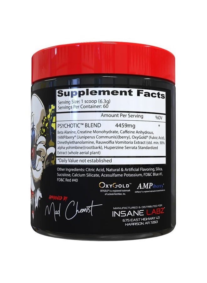 Insane labz Psychotic, High Stimulant Pre Workout Powder, Extreme Lasting Energy, Focus and Endurance with Beta Alanine, Creatine Monohydrate DMAE, 60 Srvgs (GRAPE) - Image 2