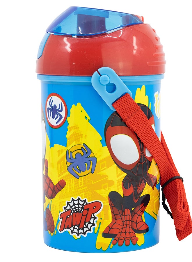 STOR SpiderMan Pop-up Water Bottle Canteen for Kids 450ml - Image 2