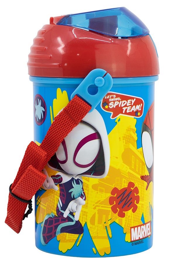 STOR SpiderMan Pop-up Water Bottle Canteen for Kids 450ml - Image 4