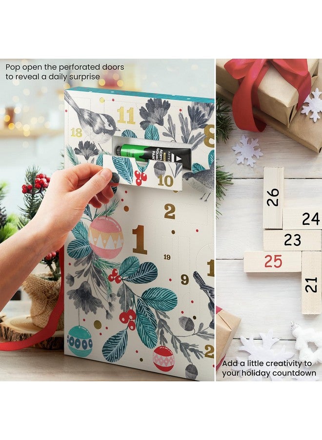 ARTEZA Arteza Advent Calendar 2023 (Fine Art, 24 Days) Art Supplies Holiday Gift for Adults, Includes Acrylic, Oil, Gouache Watercolor Paints, Chrome Markers  - Image 5