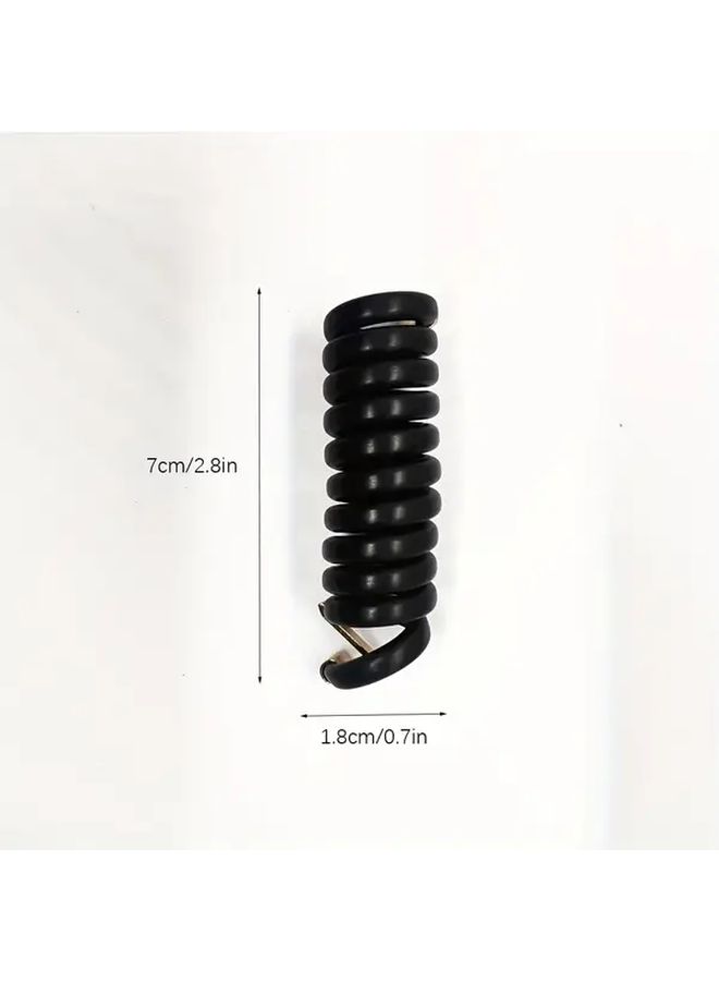 Stylish Coffee Brown Spiral Hair Ring Solid Color Telephone Wire Hair Rope High Elastic Anti Hair Damage Ponytail Hair Accessory - Image 4