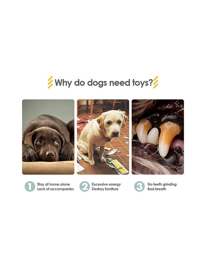 NIBEMINENT Squeaky Dog Chew Toy Brown 35 x 5 28cm - Image 4