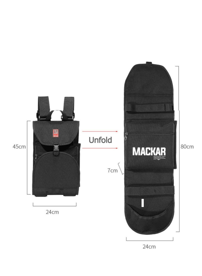 SYOSI - Skateboard Backpacks Bag With Two Adjustable Shoulder Straps, Foldable Skateboard Backpacks For Men And Boys, Universal Street Trend Skate Carry Bags For Travel - Image 1
