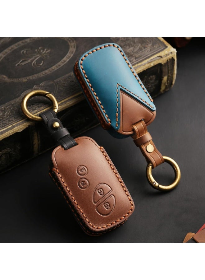 NOSKIN Leather Key Cover Fit for Lexus ES350 GS300 GS430 GS450h GS460 IS250 IS350 LS460 LX570 RX350 Smart Key Holder Car Accessories (Brown) - Image 2