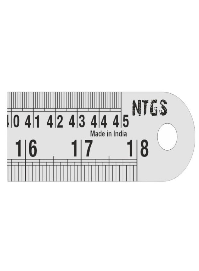 NTGS Double-Sided Measuring Scale Ruler for Engineering, Architecture and Students (18 inch, 45 cm) - Image 1