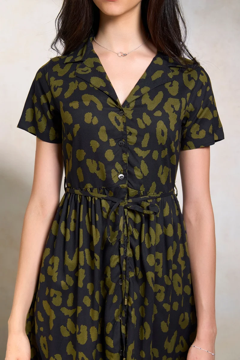 Virgio Leopard Print Dress