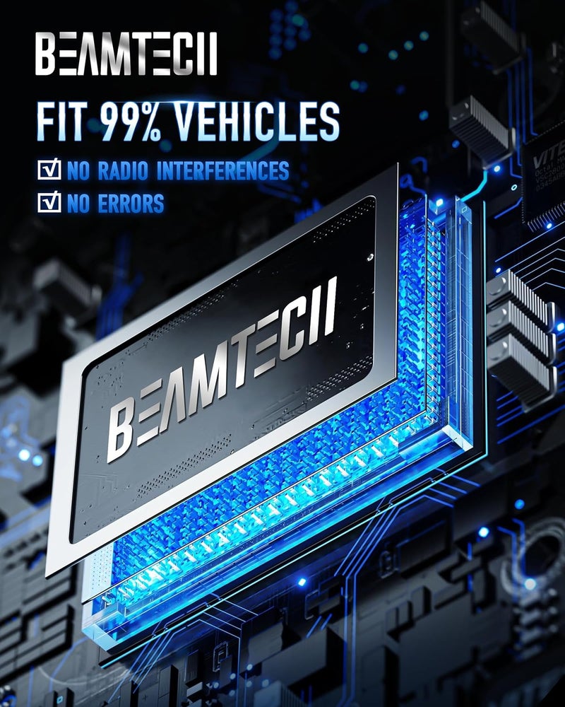 BEAMTECH H3 Fog Light Bulbs,6500K White 1:1 Size 3200 Lumens Extremely Super Bright Non-Polarity of 2 - Image 5