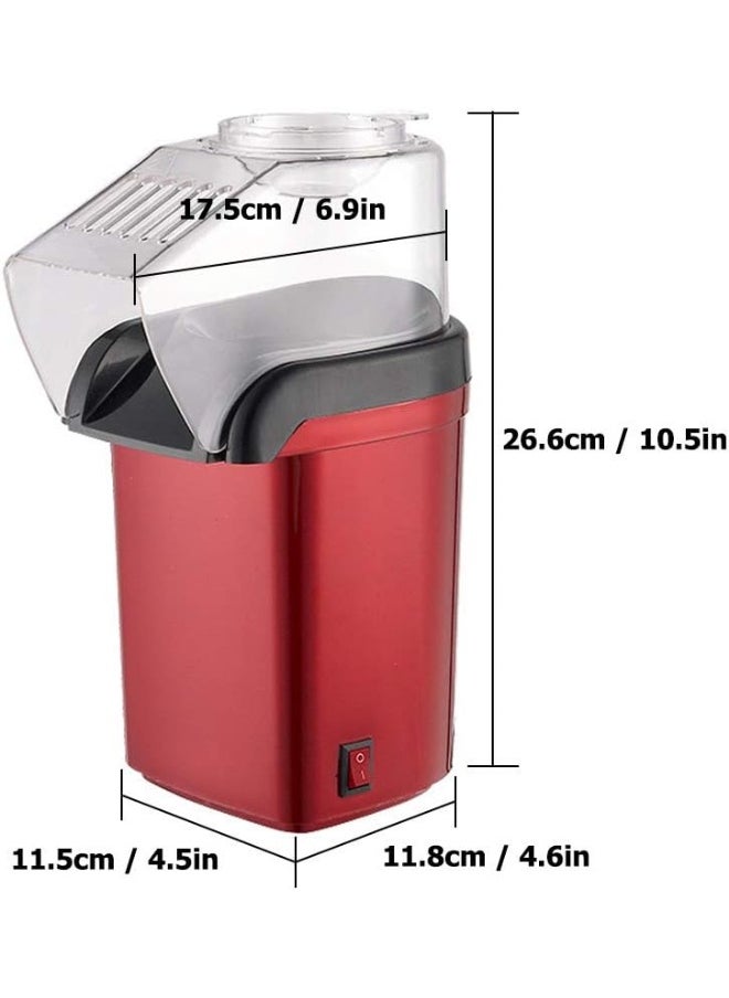 Popcorn Popper, Anself Mini Popcorn Popper Hot Air Popcorn Machine Corn Kernel Air Popper Compact Electric Popcorn Maker With Measuring Spoon (No Oil Required)
