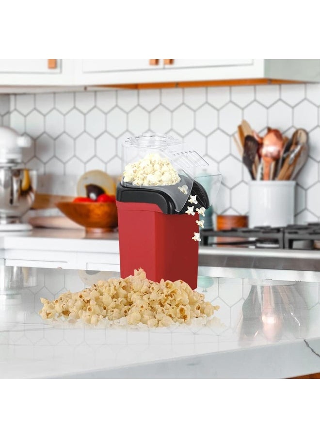 Popcorn Popper, Anself Mini Popcorn Popper Hot Air Popcorn Machine Corn Kernel Air Popper Compact Electric Popcorn Maker With Measuring Spoon (No Oil Required)