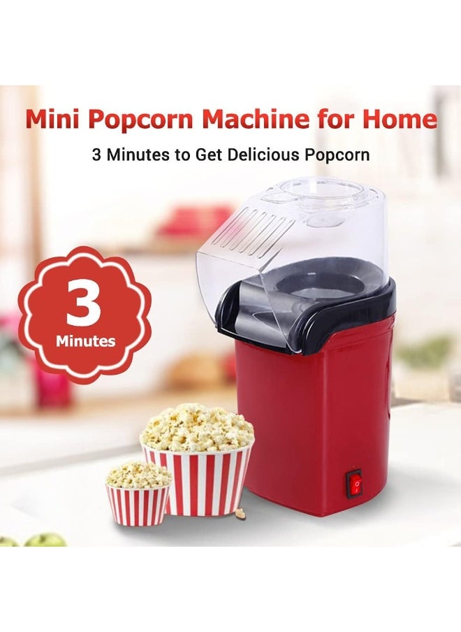 Popcorn Popper, Anself Mini Popcorn Popper Hot Air Popcorn Machine Corn Kernel Air Popper Compact Electric Popcorn Maker With Measuring Spoon (No Oil Required)