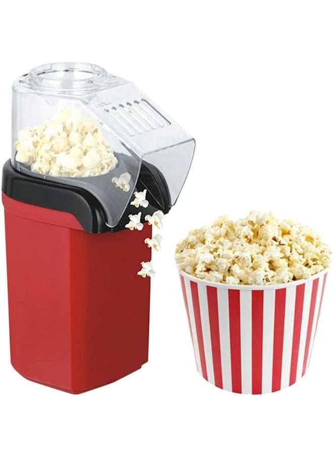 Popcorn Popper, Anself Mini Popcorn Popper Hot Air Popcorn Machine Corn Kernel Air Popper Compact Electric Popcorn Maker With Measuring Spoon (No Oil Required)