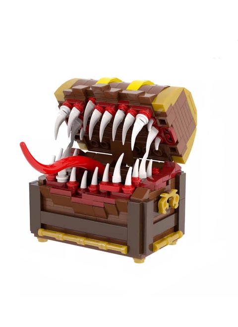 Children's Self-assembly Small Particle Toy Building Blocks Treasure Box Monster Model Hand-made Creative Plug-in Toys