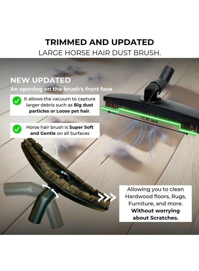GHAMADE for Shark Navigator NV360 NV356E NV352 NV350 NV355 Vacuum: Hardwood Floor Brush Head, Horsehair Dust Brush Attachment plus Vacuum Extension Wands (for Shark Navigator NV360 NV356E NV352 NV350 NV355) - Image 5