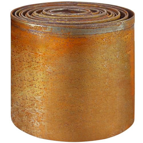 Meyoppm Corten Steel Garden Edging 55 x 164 Metal Rusted Landscape Edging Sturdy Garden Long Strips Metal Edging for Landscaping Metal Garden Edging for LawnsBorders and Flower Beds - Image 1