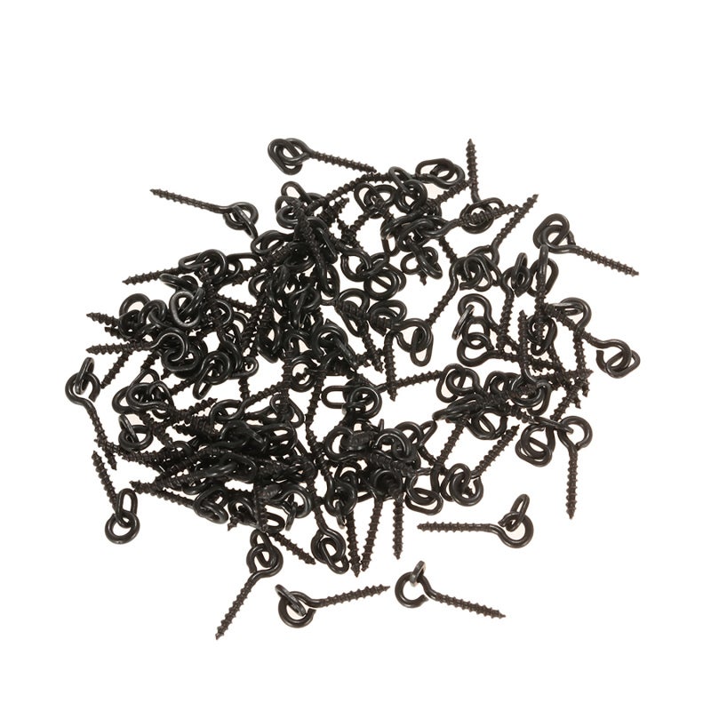 COONOR 100pcs 14mm Boilies Bait Screws with Oval Link Loops Swivel Carp Fishing Terminal Rig Pop Ups Tackle - Image 1