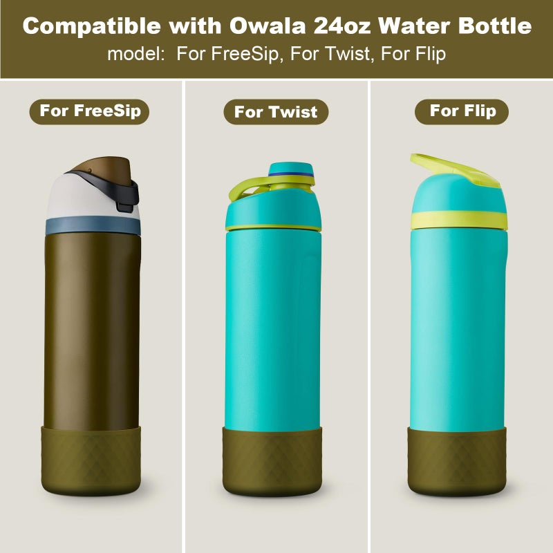 Beonsky Silicone Boot for Owala Water Bottle 24 oz, Anti-Slip Protective Sleeve for FreeSip/Twist/Flip Stainless Steel Water Bottles Accessories - Image 2
