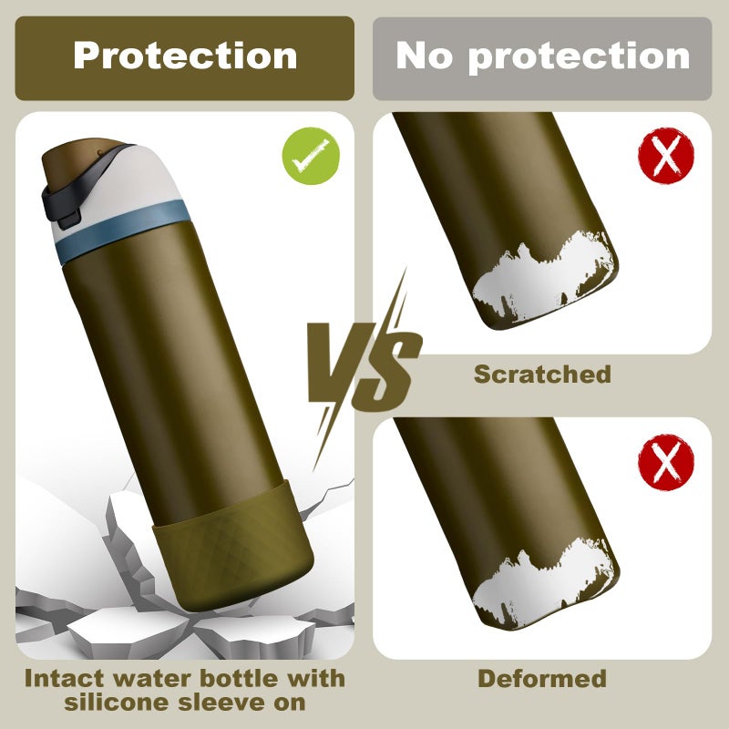 Beonsky Silicone Boot for Owala Water Bottle 24 oz, Anti-Slip Protective Sleeve for FreeSip/Twist/Flip Stainless Steel Water Bottles Accessories - Image 3