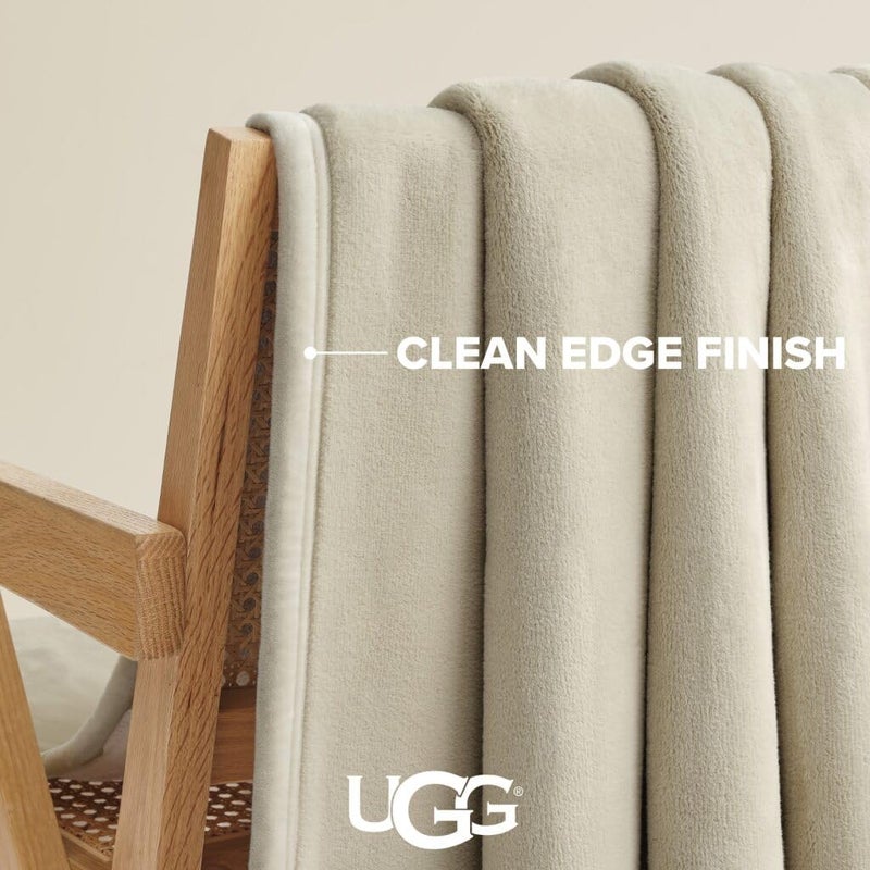 UGG Coco Fleece Blanket for Bed Queen Size â€“ Luxury Cozy Room Decor, Soft Warm Winter Bedding, Heavy Blanket & Queen Blanket for Bed, Gifts for Teens and Women â€“ Cream, Shoreline - Image 5