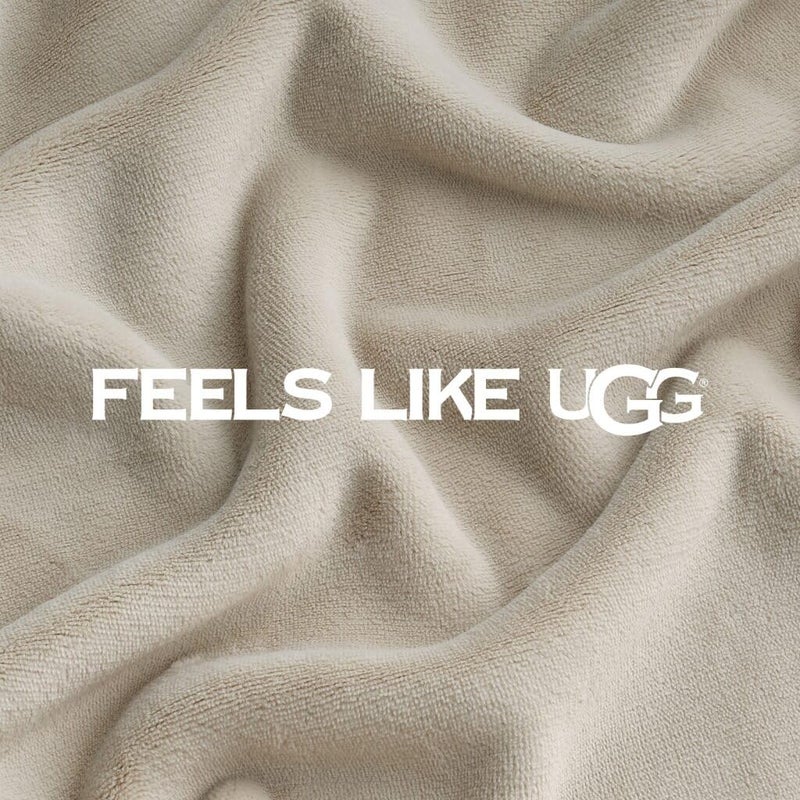 UGG Coco Fleece Blanket for Bed Queen Size â€“ Luxury Cozy Room Decor, Soft Warm Winter Bedding, Heavy Blanket & Queen Blanket for Bed, Gifts for Teens and Women â€“ Cream, Shoreline - Image 3