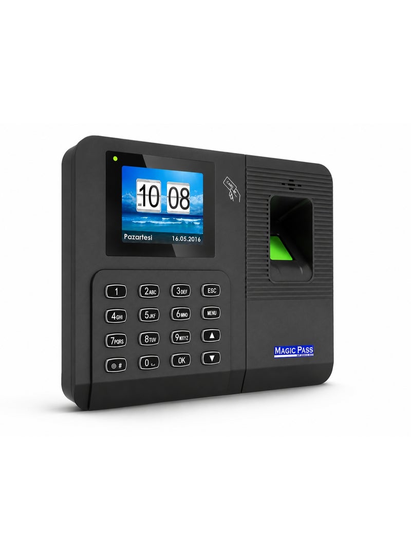 MAJIK Magic Pass MP-20656 Fingerprint, Card & Password Time Attendance Machine with 2.4 Inch TFT Screen & TCP/IP - Image 4
