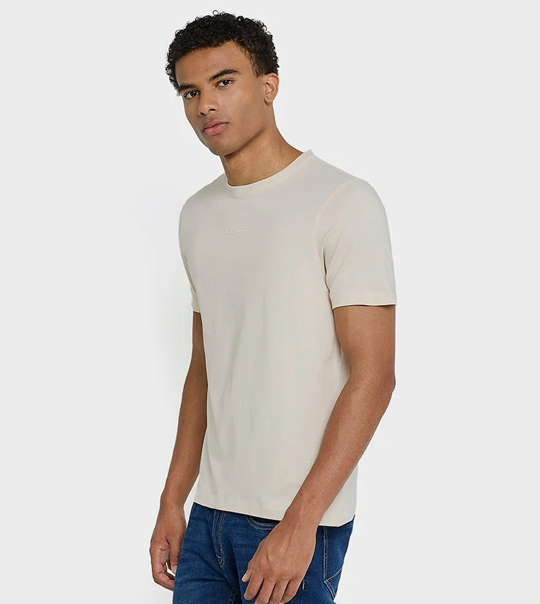 Ben Sherman Ben Sherman Men's Crew Neck Short Sleeve Embroidered T-Shirt
