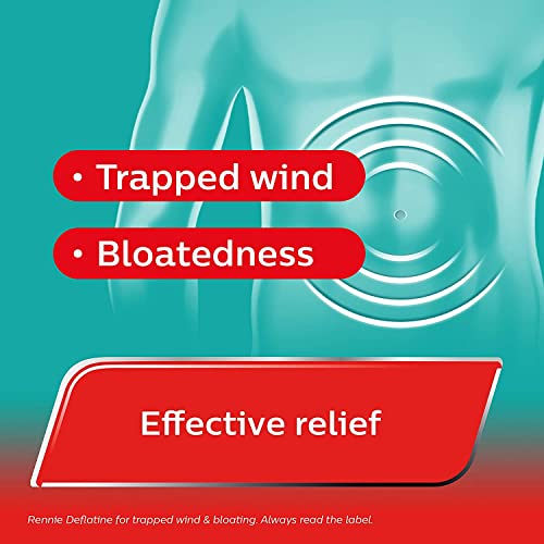 Rennie Deflatine Trapped Wind & Bloatedness Relief Tablets sugar free mint 18 tablets - Image 3