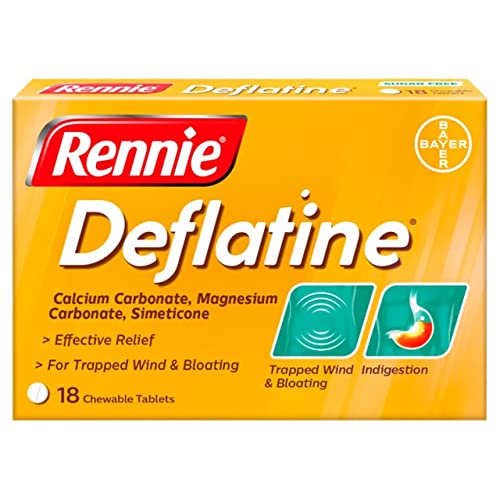 Rennie Deflatine Trapped Wind & Bloatedness Relief Tablets sugar free mint 18 tablets - Image 5