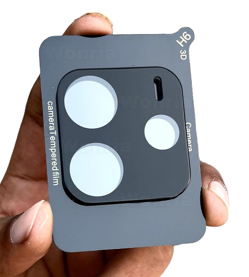 WonReza حماية زجاج الكاميرا الخلفية لهاتف Redmi Note 14 5G [3D بريميوم] لحماية عدسة الكاميرا (أسود) - Image 1
