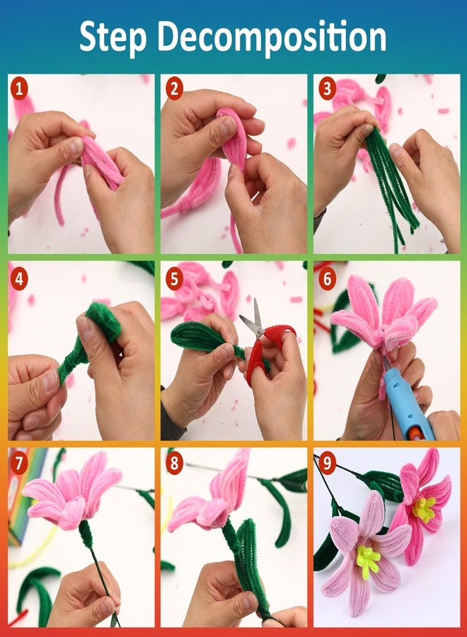 MITINU 400pcs Pipe Cleaners for Crafts 20 Assorted Color, Pipe Cleaner Chenille Stems, for Craft Supplies DIY Arts & Crafts Christmas Decoration(12inch x 7mm) - Image 5