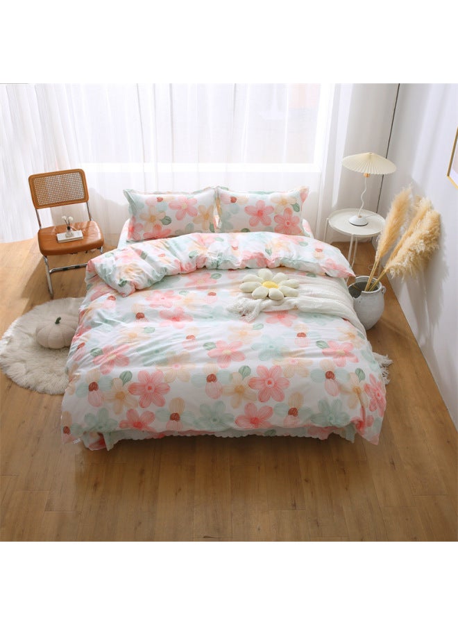 غطاء لحاف قطعة واحدة 150 × 200 غطاء لحاف فردي لسكن الطلاب 200 × 230 سم لحاف مزدوج من القطن المقلد لأربعة مواسم بالجملة - اللون: Prosperity - المواصفات: مجموعة من قطعة 1.9 متر [غطاء لحاف 150 * 200] - Image 1