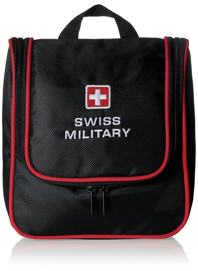 سويس ميليتري حقيبة أدوات الزينة للسفر من Swiss Military بمقبض مريح وتصميم مقاوم للماء وجيوب متعددة | بوليستر بنمط معيني | TB1  - Image 1