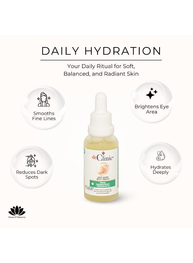 dr.Clinic DR. CLINIC | Anti-Dark Spot Serum | Brightening & Pigmentation Corrector | Enriched with Alpha-Arbutin, Hyaluronic Acid & Liposomal Vitamin C | For All Skin Types | 30 ml - Image 2