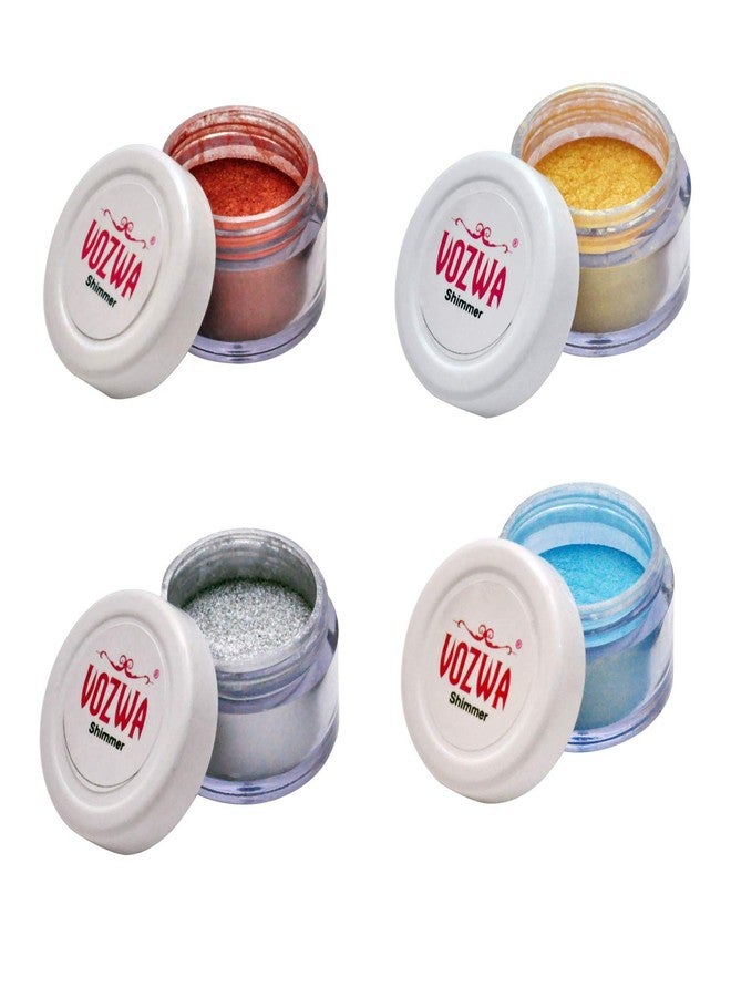 Vozwa Shimmer Dust Eyeshadow Powder (Copper, Golden, Silver, Blue) - Image 2