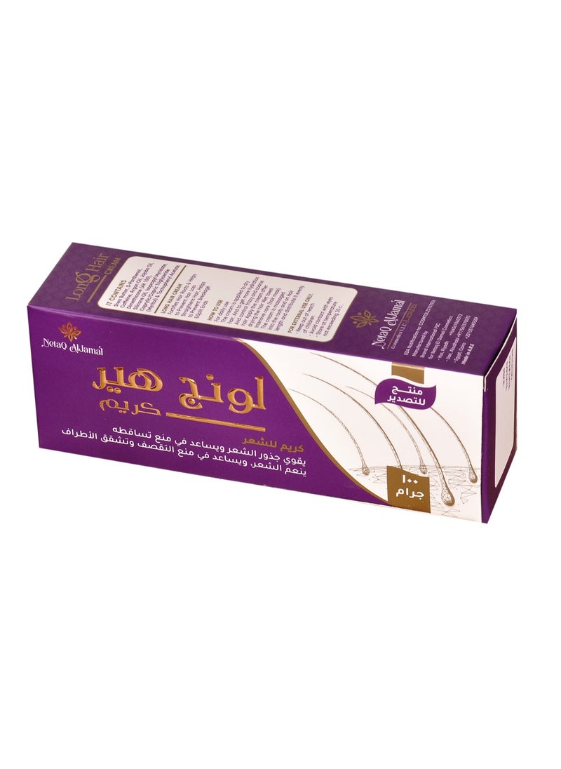 netaq aljamal Long Hair Cream with Caffeine and Panthenol 100 g  - Image 1