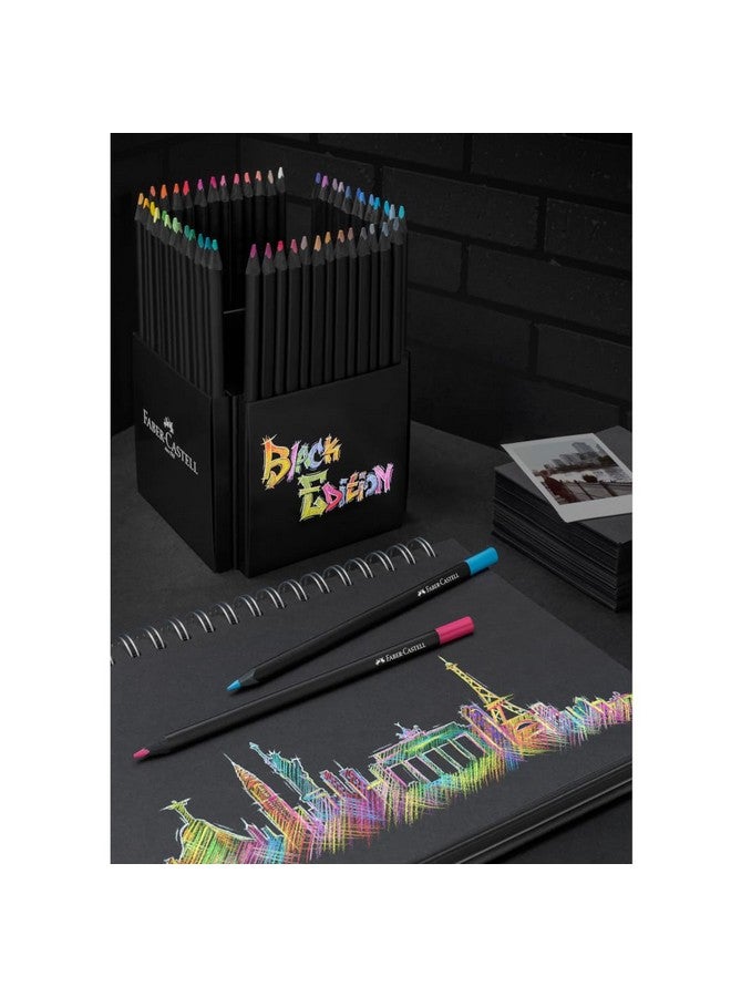 FABER-CASTELL Faber-Castell Black Edition Colored Pencils - 50 Count, Black Wood and Super Soft Core Lead, Color Pencil Set for Artists, Art Supplies for Teens, Adults, Beginners, and Kids  - Image 3