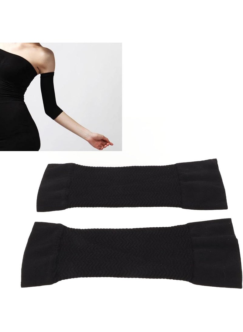 2pc Arm Sleeves Improve Shaper Sleeve Protective Upper Arms Shaper Sleeve for Sports Fitness (Black) - Image 2