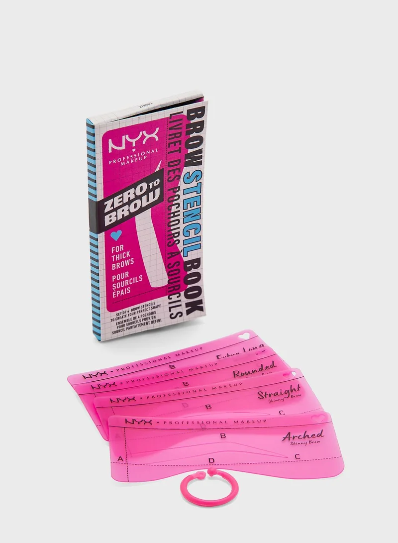 NYX PROFESSIONAL MAKEUP Zero-To-Brow Eyebrow Stencils - Thick Brows