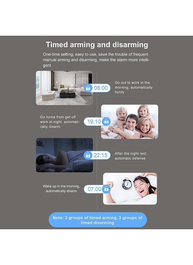 Generic - Security Alarm System  Kit Auto Dial GSM+WiFi Home Security Wireless Alarm System GSM Home Security Alarm System Motion Sensor Door/Window Sensor Remote Control - Image 1