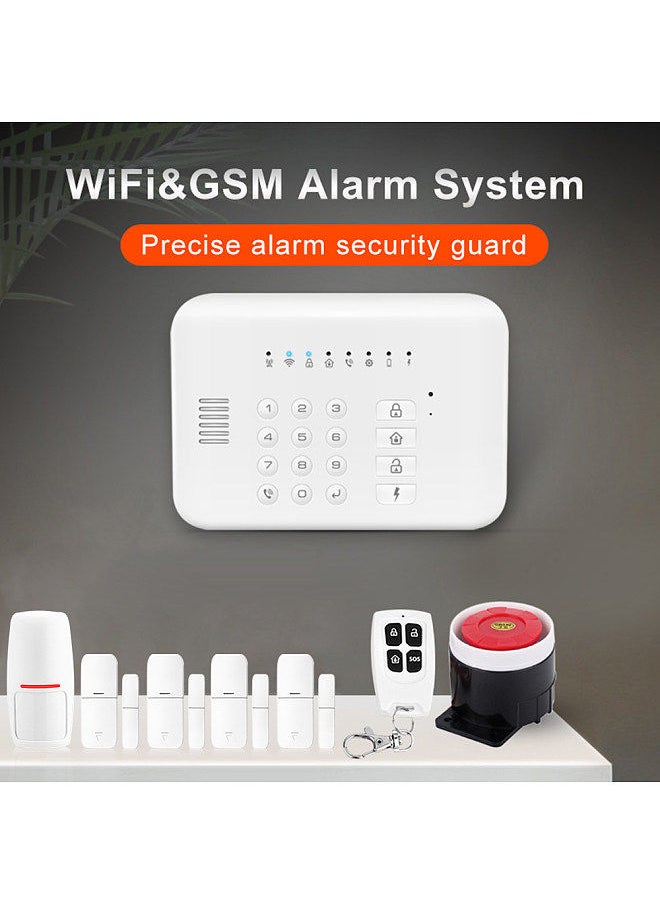 Generic - Security Alarm System  Kit Auto Dial GSM+WiFi Home Security Wireless Alarm System GSM Home Security Alarm System Motion Sensor Door/Window Sensor Remote Control - Image 1