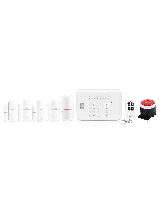 Generic - Security Alarm System  Kit Auto Dial GSM+WiFi Home Security Wireless Alarm System GSM Home Security Alarm System Motion Sensor Door/Window Sensor Remote Control - Image 1