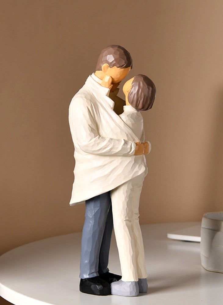 YINZUO Romantic Couple Figurines Handcrafted Wedding and Anniversary Decoration Set, Elegant Resin Sculptures for Home Décor, Love-Themed Gifts for Special Occasions - Image 1