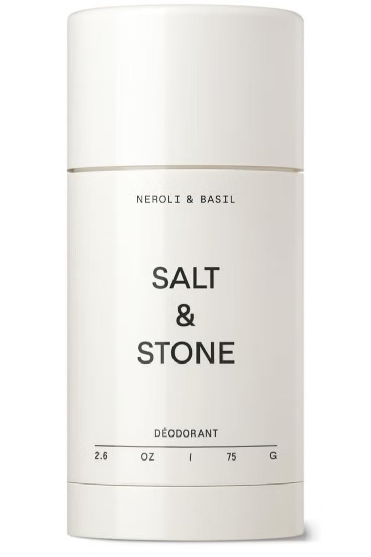 Salt & Stone Deodorant | Extra Strength Natural Deodorant for Women & Men | Aluminum Free with Seaweed Extracts, Shea Butter & Probiotics (Neroli & Basil) - Image 1