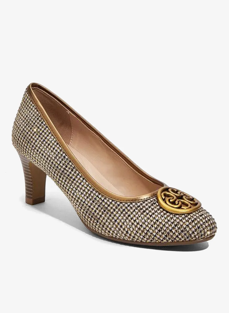 سيليست أحذية نسائية بكعب كتلة بشعار مميز