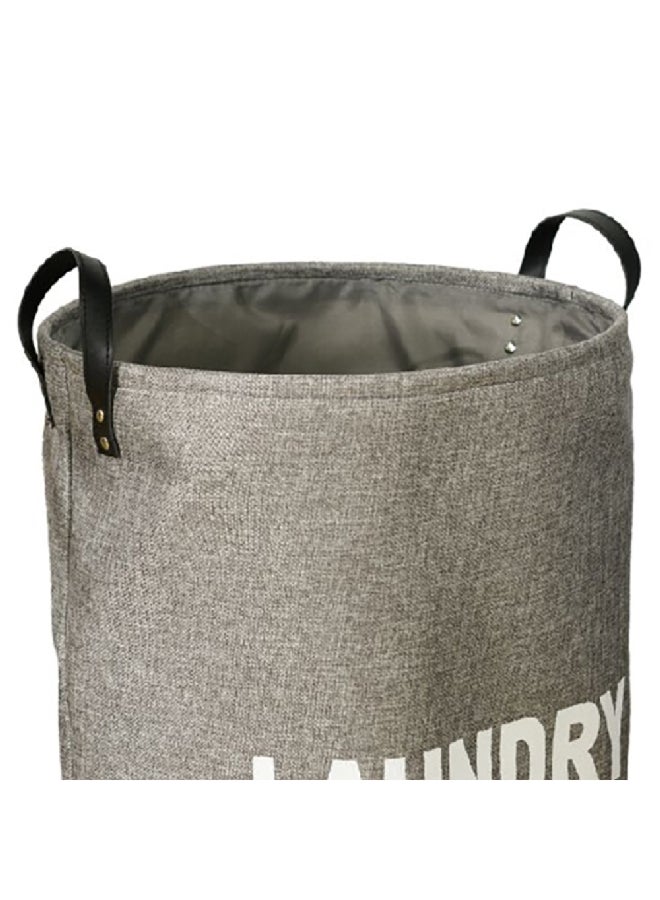 HONEYBEE Printed Open Top High Quality Laundry Hamper with Handle Grey and White 45 x 40 x 40 cm SB0148A - Image 3