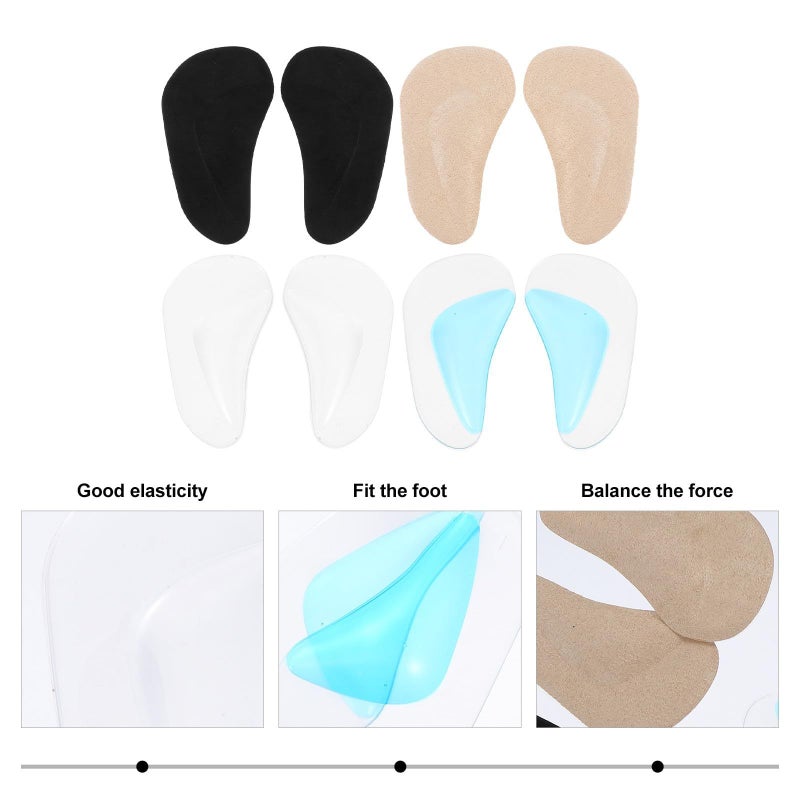 Gel Foot Arch Support Insoles 8 Pack for Flat Feet Correction Orthotic Shoe Pads Heel Cushion Healthy Arch Support Inserts for Men Women - Image 4