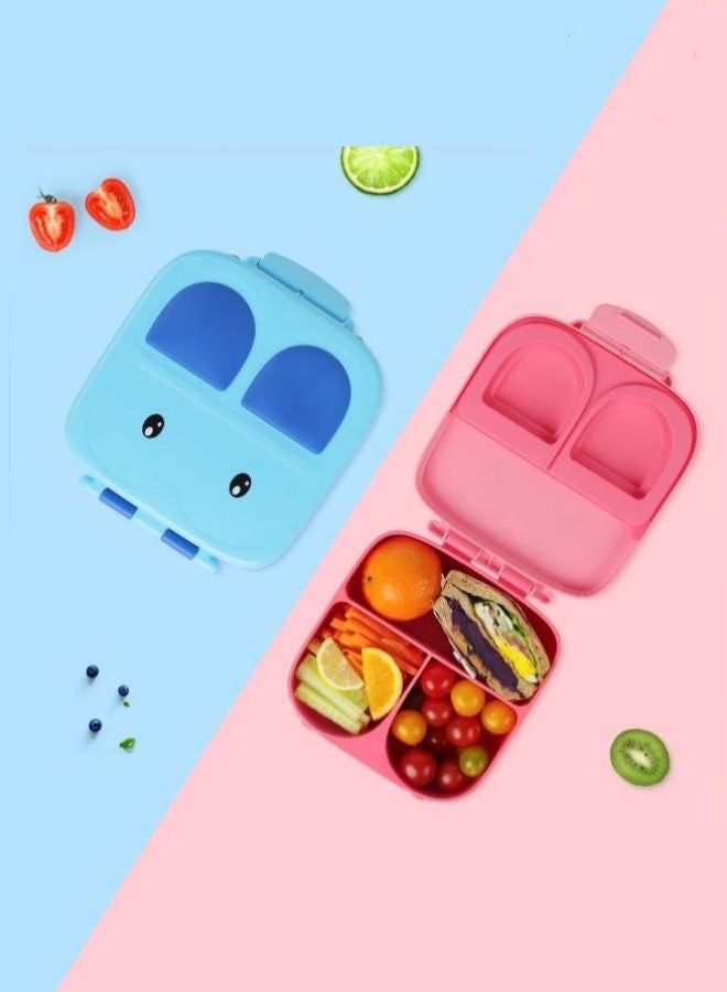 XiuWoo Children Food Bowl Lunch Box Set Portable Tableware-Blue  - Image 4