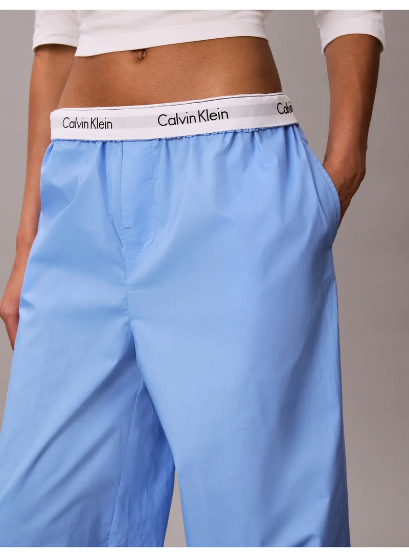 CALVIN KLEIN CLASSIC WHITE TOP W/ BLUE DESCENT P Pyjama Pants Set for Women | Best Price UAE
